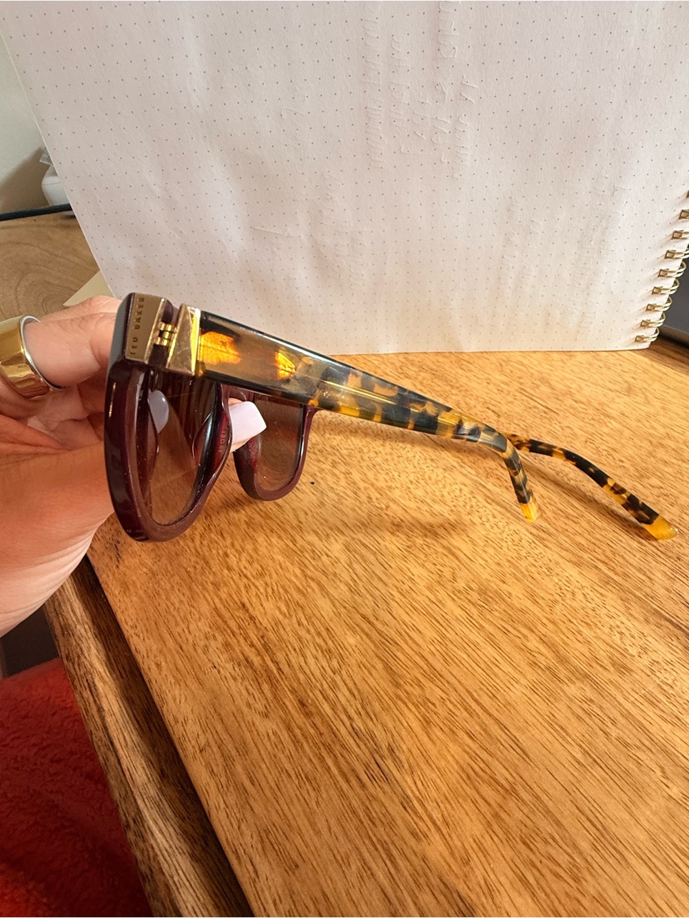 Ted Baker Oversized Cat-Eye Sunglasses - Wine - Picture 2 of 2